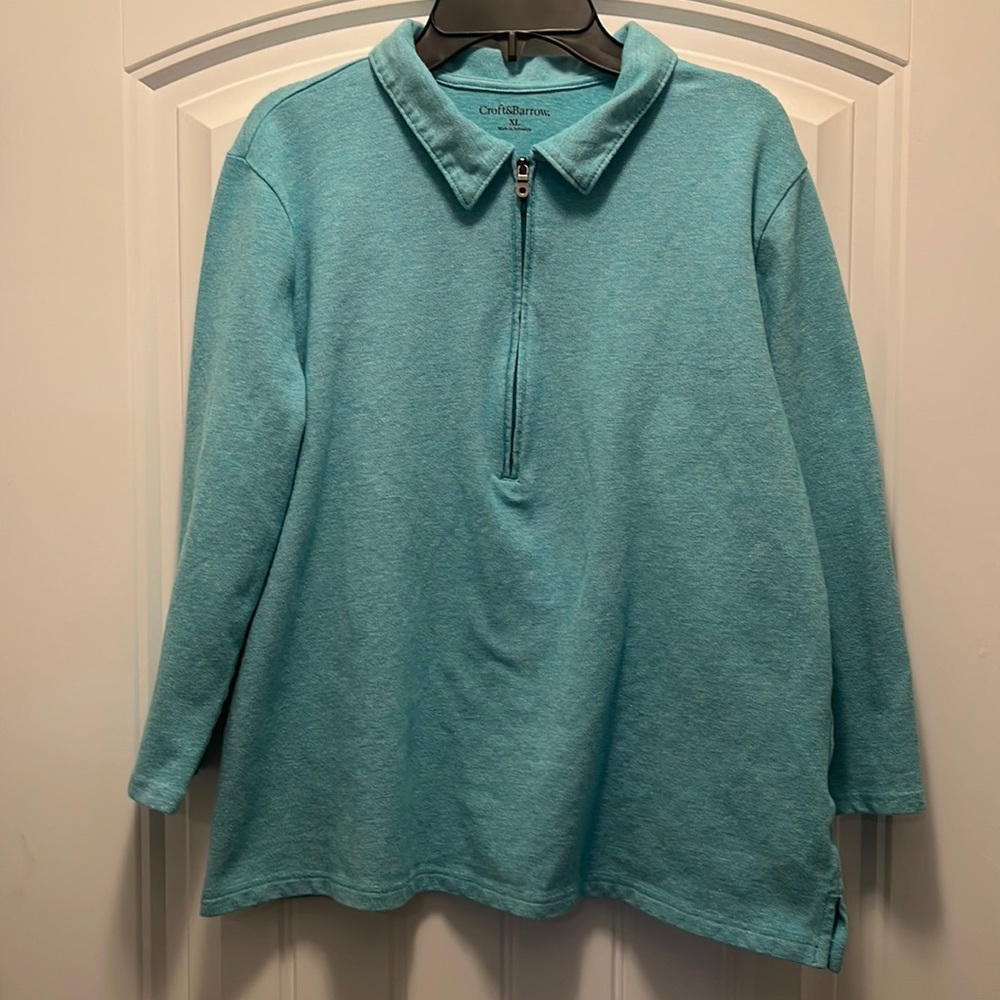 Croft&Barrow Ultra Soft Quarter Zip Up